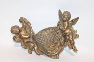 lot 68 image: Antique Bronze Cherub Garden Sculpture