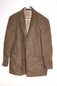 lot 89 image: Brown Wool Tweed Blazer with Subtle Colored Accents