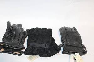 lot 96 image: Collection of 6 Pairs of Vintage Leather and Suede Gloves
