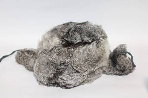 lot 98 image: Fur Aviator Hat with Flaps and Tie Straps