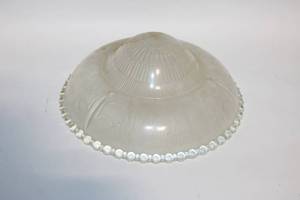lot 117 image: Vintage Frosted Pressed Glass Ceiling Light Shade