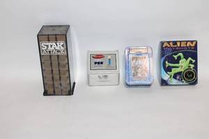 lot 124 image: Collection of Stak Attack Game, Retrospect PEZ Angel Dispenser, Star Wars Shadows of the Empire Cards, Alien Hotshots
