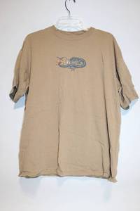 lot 182 image: Billabong Tan T-Shirt with Dragon Graphic, Size Large