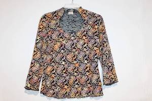 lot 201 image: Libra Womens Floral Lace Top, Size Large