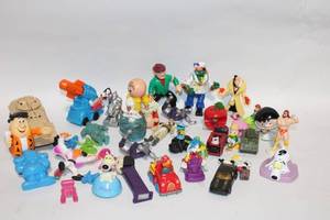 lot 219 image: Collection of Vintage Cartoon Figurines and Vehicles