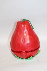 lot 222 image: Vintage Strawberry-Shaped Plastic Storage Container
