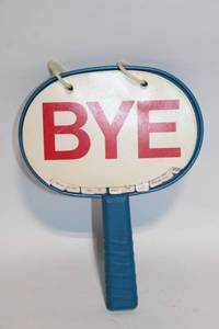 lot 238 image: The Hi Sign Handheld Flip Paddle with Messages
