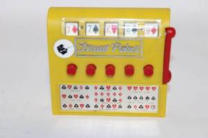 lot 259 image: Vintage Yellow Draw Poker Handheld Game