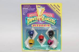 lot A-299 image: Mighty Morphin Power Rangers Official Power Rings Set of 5 (1994)