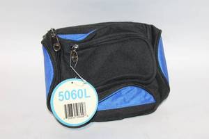lot 305 image: Black and Blue Travel Toiletry Bag with Multiple Compartments