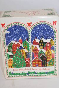 lot 309 image: Set of 4 Dunoon Christmas Porcelain Mugs