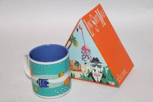 lot 310 image: Vintage Chris Bering Ltd Ceramic Mug with Fish Design
