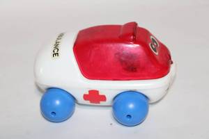 lot 316 image: Vintage Toy Ambulance with Smiling Face Design