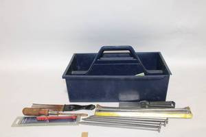 lot 319 image: Tool Tote with Assorted Hand Tools and Accessories