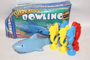 lot 321 image: Shark Attack Bowling Floor Game with Fish Pins