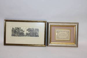 lot 327 image: Set of Framed Art Prints Including Landscape and Inspirational Quote