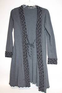 lot 354 image: Laura Hlavac Womens Grey Cardigan Coat, Size S