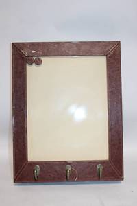 lot 359 image: Vintage Leather Wall-Mounted Organizer with Hooks
