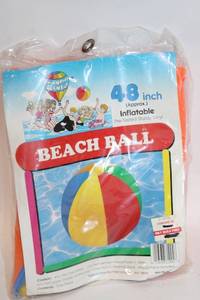 lot 368 image: 48-Inch Inflatable Beach Ball in Sealed Packaging