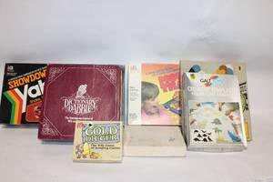 lot 369 image: Collection of Vintage Board Games Showdown Yahtzee, Mouse Trap, and Dictionary Dabble