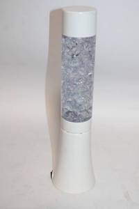 lot 375 image: Decorative White LED Table Lamp with Crystal Effect