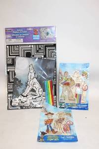 lot 380 image: Toy Story 4 Color Your Own Standee Set and Velvet Posters