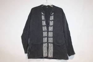 lot 401 image: Stylish Black Corduroy Jacket with Abstract Design