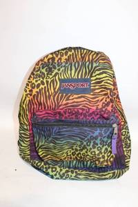 lot 414 image: JanSport Colorful Animal Print Backpack