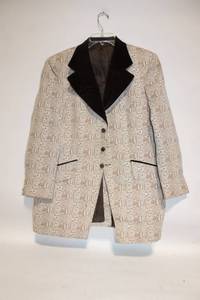 lot 429 image: Vintage After Six Blazer with Patterned Fabric and Velvet Trim