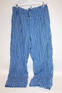 lot 443 image: Old Navy Blue and White Striped Pajama Pants, Size XL
