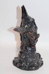 lot 487 image: Decorative Wizard Figurine with Enchanted Dragon