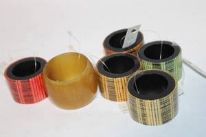 lot 498 image: Set of 6 Decorative Napkin Rings with Multicolor Patterns