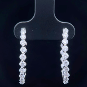 NEW 1.46 Carat Diamond Inside-Out Hoop Earrings VIDEO