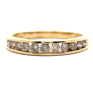 0.35 Carat Diamond Channel Semi-Eternity Ring VIDEO