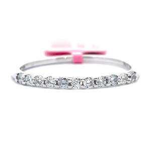 NEW Slim 0.25 Carat Diamond Semi-Eternity Stacking Ring in White Gold VIDEO