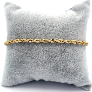 Classic Twisted Rope BraceletAnklet in Yellow Gold