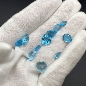 30.79 CT Assorted Blue Topaz LotMixed Shapes & Some Matching Pairs