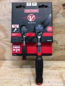 lot 70 image: Craftsman V Series 14 and 38 Drive Comfort Grip Ratchets Model # CMMT86502V 03122512