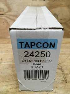 lot 108 image: Case of Tapcon 316 x 1-14 Phillips Head Screws