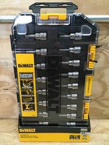 lot 110 image: DeWalt 38 Drive SAE and MM Bit Socket Set Model # DWMT73806CL 0312257.50