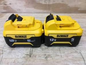 lot 115 image: Lot of 2 - DeWalt 12V 5 Ah Lithium Ion Batteries Model # DCB126