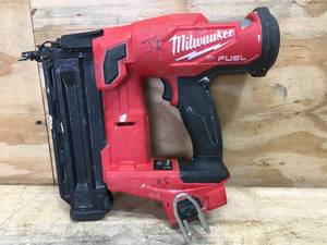 lot 39 image: Milwaukee M18 FUEL 18-Volt Lithium-Ion Brushless Cordless Gen II 18-Gauge Brad Nailer (Tool-Only) Model # 2746-20