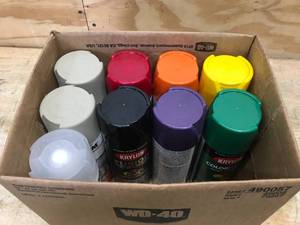 lot 90 image: Lot of 9 - Cans of Spray Paint