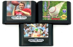 lot 405 image: Collection of 3 Sega Genesis Sports Video Game Cartridges