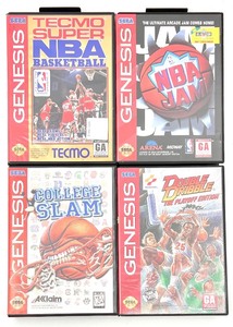 lot 441 image: Lot of 4 Sega Genesis Basketball Games with Manuals