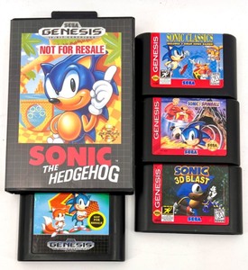 lot 442 image: Collection of 5 Sonic the Hedgehog Sega Genesis Games