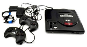 lot 446 image: Sega Genesis 16-Bit Console with 2 Controllers and Cables