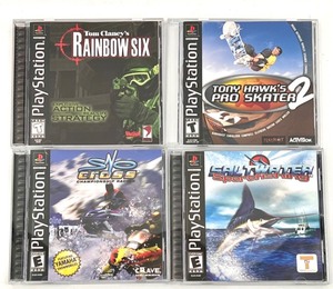 lot 601 image: Set of 4 PlayStation Games Rainbow Six, Tony Hawks Pro Skater 2, SNO Cross, Saltwater Sportfishing