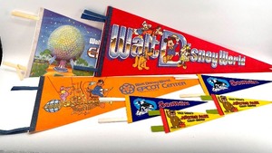 lot 614 image: Collection of Vintage Theme Park Pennants