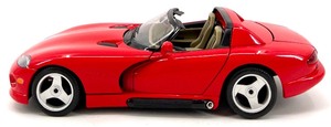 lot 619 image: Red Dodge Viper RT10 Diecast Model Car with Detailed Interior
